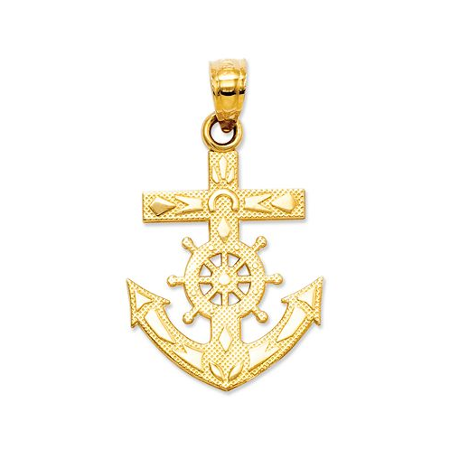 Macys 14k Gold Charm Mariners Cross Charm