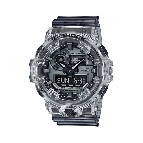 G-Shock Mens Analog-Digital Skeleton Clear Resin Strap Watch 53.4mm GA700SK-1A