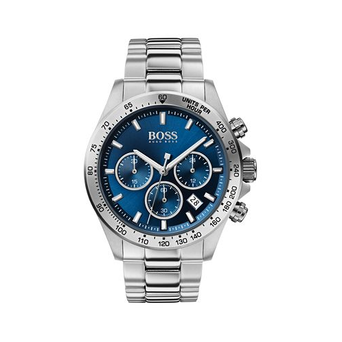 Hugo Boss Mens Chronograph Hero Stainless Steel Bracelet Watch 43mm