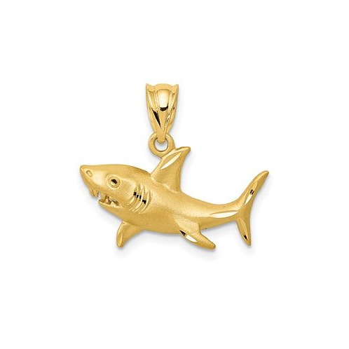 Macys Shark Pendant in 14k Yellow Gold