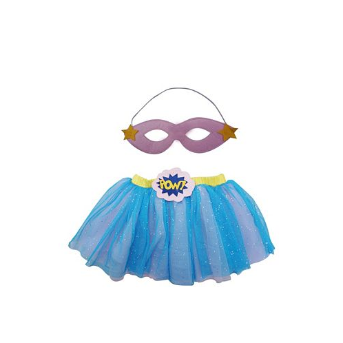 Popatu Baby Girl Supergirl Tutu and Eyecover Dress-Up Set
