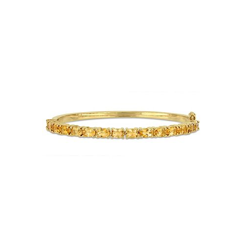 Macys Oval-Cut Citrine (6-3/4 ct. t.w) Bangle in 18k Yellow Gold Over Sterling Silver