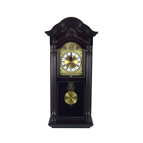 Bedford Clock Collection 25.5 Chiming Wall Clock with Roman Numerals