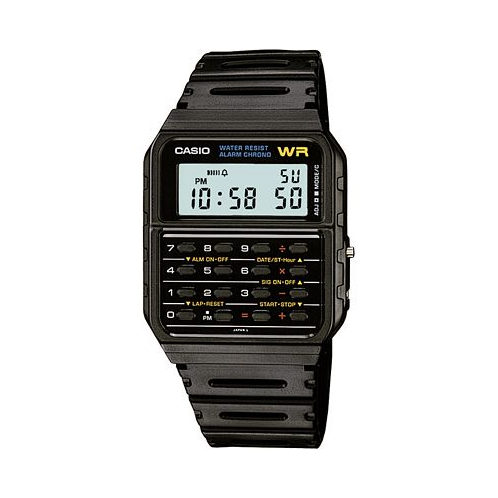 Casio Unisex Digital Calculator Black Resin Strap Watch 35mm