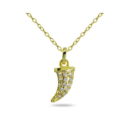 Giani Bernini Cubic Zirconia Horn Pendant in 18k Gold Plated Sterling Silver