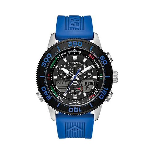 Citizen Eco-Drive Mens Promaster Sailhawk Analog-Digital Blue Polyurethane Strap Watch 44mm