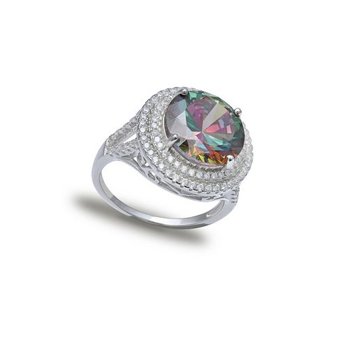 Giani Bernini Multi Colored Cubic Zirconia Double Pave Row Ring (7-1/2 ct. t.w.) In Sterling Silver