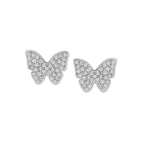 DKNY Pave Butterfly Stud Earrings