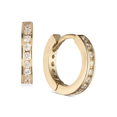 Givenchy Gold-Tone Pave Mini Huggie Hoop Earrings