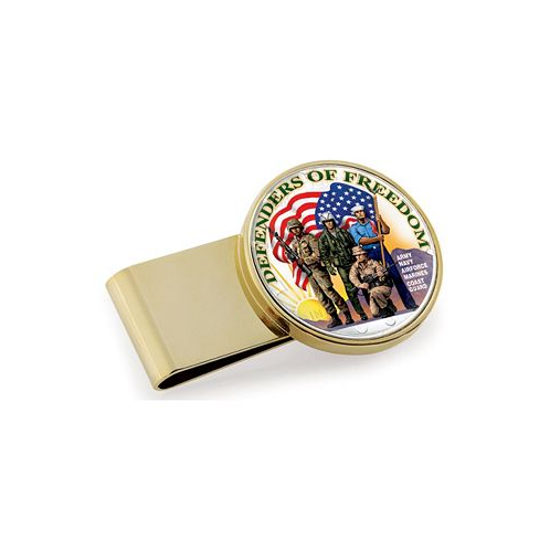 American Coin Treasures Mens Defenders of Freedom Colorized JFK Half Dollar Stainless Steel Coin Money Clip