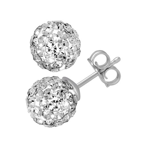 And Now This Crystal Fireball Stud Earrings in Gold-Plate