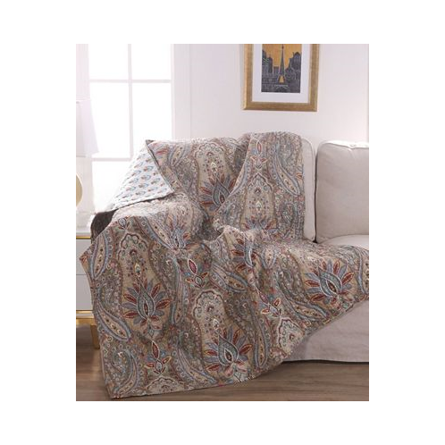 Levtex Kasey Damask Reversible Quilted Throw 50 x 60