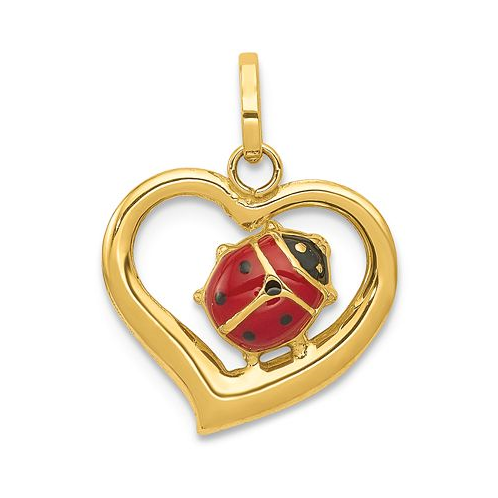 Macys Ladybug Heart Charm Pendant in 14k Gold