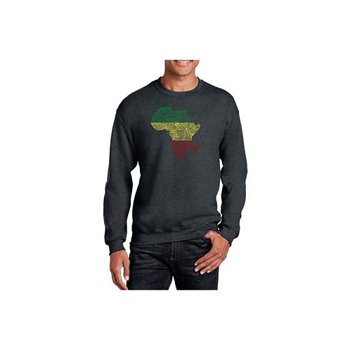 LA Pop Art Mens Word Art Countries In Africa Crewneck Sweatshirt