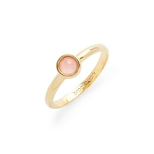 Brook & york 14K Gold Plated Nola Rose Quartz Gemstone Ring