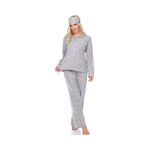 White Mark Womens Pajama Set 3 Piece