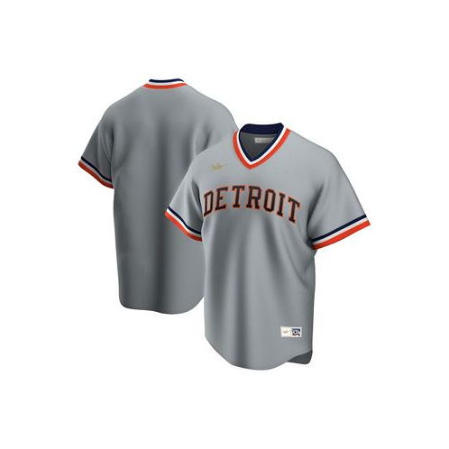 Nike Mens Gray Detroit Tigers Road Cooperstown Collection Team Jersey