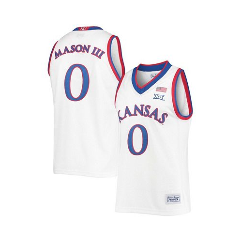 Original Retro Brand Mens Big and Tall Frank Mason III White Kansas Jayhawks Commemorative Classic Basketball Jersey
