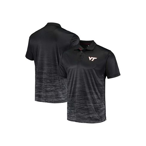 Colosseum Mens Black Virginia Tech Hokies Marshall Polo