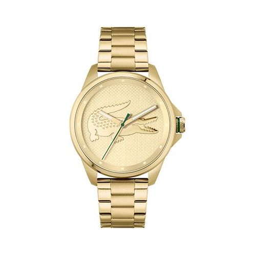 Lacoste Mens Le Croc Gold-Tone Bracelet Watch 43mm