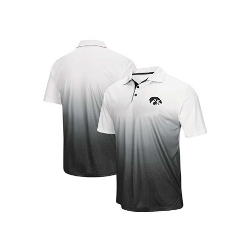Colosseum Mens Heather Gray Iowa Hawkeyes Magic Team Logo Polo Shirt