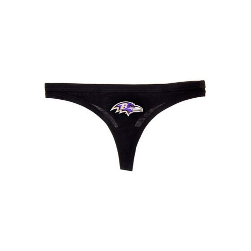Concepts Sport Womens Black Baltimore Ravens Solid Logo Thong