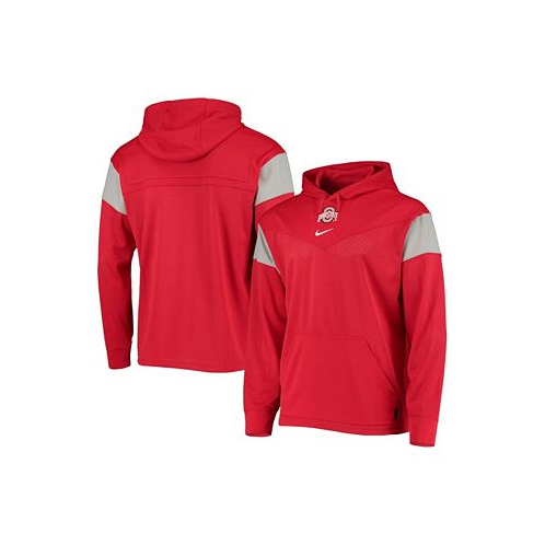 Nike Mens Ohio State Buckeyes Sideline Jersey Pullover Hoodie
