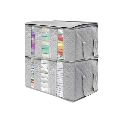 Sorbus Foldable 3 Sectional Storage Organizer Bag Set of 2