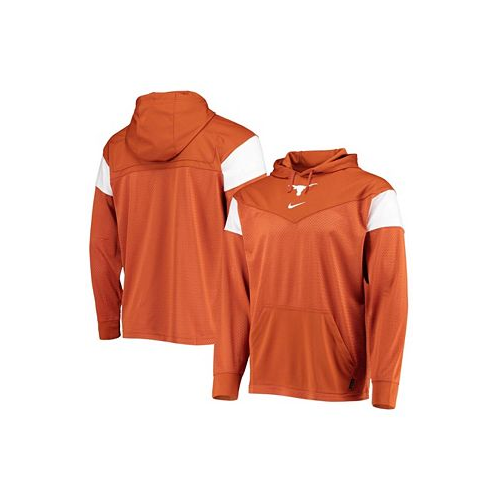 Nike Mens Texas Orange Texas Longhorns Sideline Jersey Pullover Hoodie