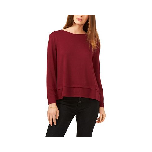 1.STATE Womens Long Sleeve Tie Back Cozy Knit Top