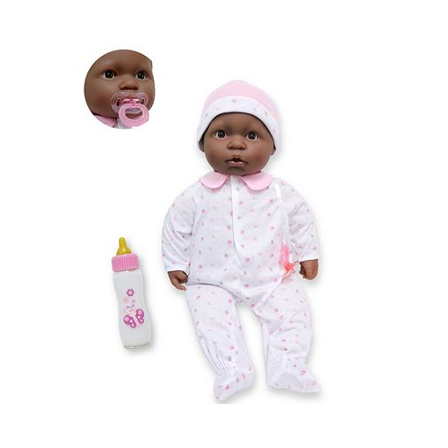 JC TOYS La Baby African American 20 Soft Body Baby Doll Pink Outfit