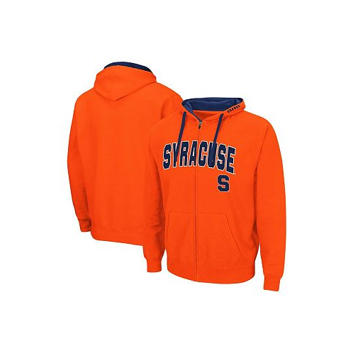 Colosseum Mens Orange Syracuse Orange Big and Tall Full-Zip Hoodie