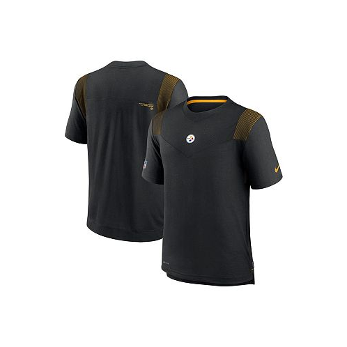 Nike Mens Black Pittsburgh Steelers Sideline Player Uv Performance T-shirt