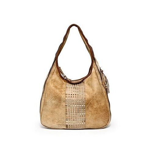 OLD TREND Womens Genuine Leather Dorado Expandable Hobo Bag