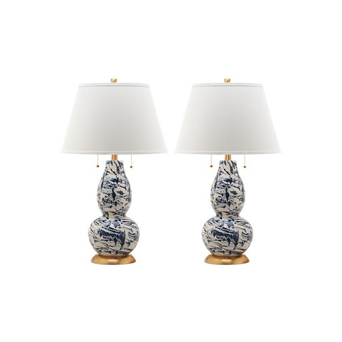 Safavieh Set of 2 Color Swirls Glass Table Lamp