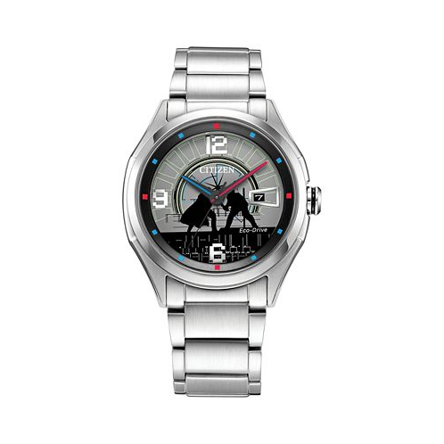 Citizen Luke & Vader Duel Silver-Tone Stainless Steel Bracelet Watch 41mm