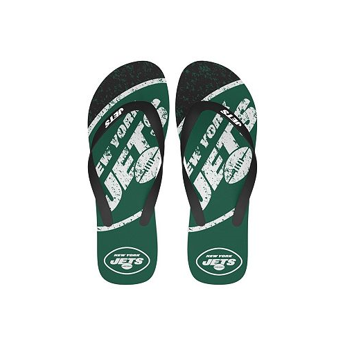 FOCO Mens and Womens New York Jets Big Logo Flip-Flops