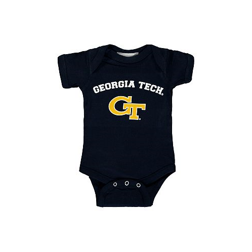 Two Feet Ahead Infant Boys and Girls Navy Georgia Tech Yellow Jackets Arch & Logo Bodysuit