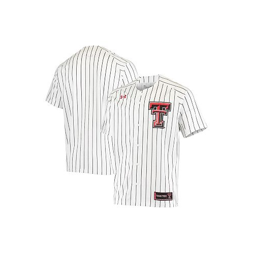 Under Armour Mens White Texas Tech Red Raiders Replica Performance Baseball Jersey