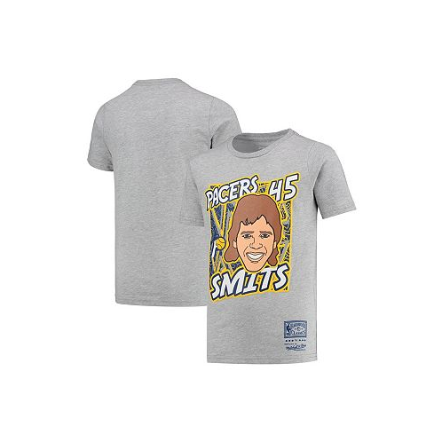Mitchell & Ness Big Boys Rik Smits Gray Indiana Pacers Hardwood Classics King of the Court Player T-shirt