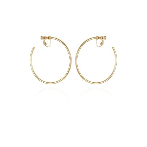 Vince Camuto Gold-Tone Clip-On Large Open Hoop Earrings