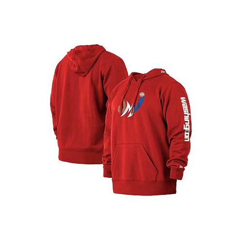 New Era Mens Red Washington Wizards 2021/22 City Edition Big and Tall Pullover Hoodie