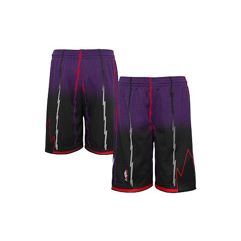 Mitchell & Ness Big Boys Purple Black Toronto Raptors 1998/99 Hardwood Classics Fadeaway Reload 3.0 Swingman Shorts