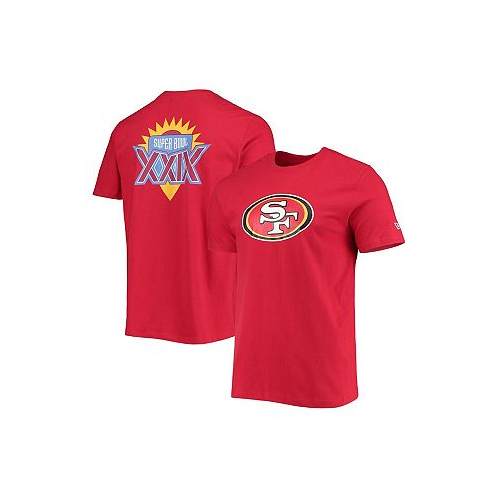 New Era Mens Scarlet San Francisco 49ers Patch Up Collection Super Bowl XXIX T-shirt