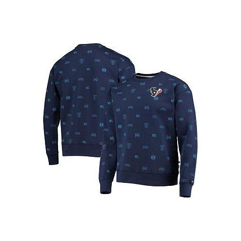 Tommy Hilfiger Mens Navy Houston Texans Reid Graphic Pullover Sweatshirt