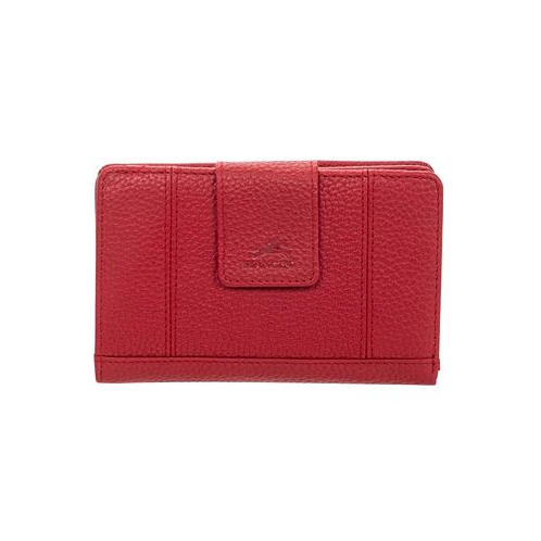 Mancini Womens Pebbled Collection RFID Secure Clutch Wallet
