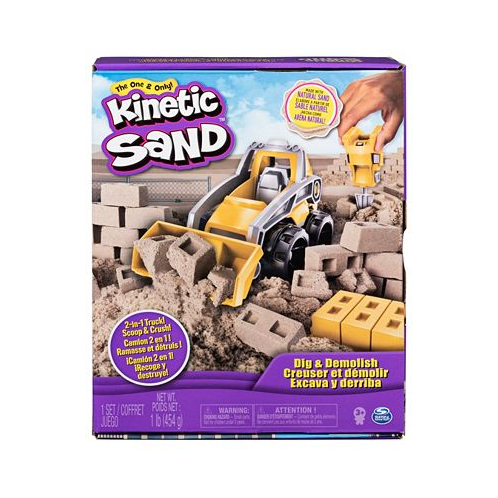 Kinetic Sand Dig Demolish Playset with 1lb and Toy Truck