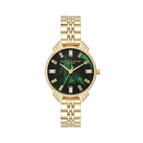 Olivia Burton Womens Art Deco Gold-Tone Bracelet Watch 30mm