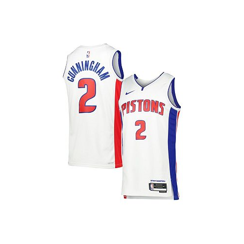 Nike Mens and Womens Cade Cunningham White Detroit Pistons Swingman Jersey - Icon Edition