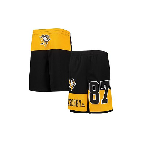 Outerstuff Youth Boys Sidney Crosby Black Pittsburgh Penguins Pandemonium Name and Number Shorts